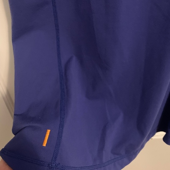 Lucy purple/blue athletic tank top w/white and purple ruffle, Womens size Small - Picture 7 of 9